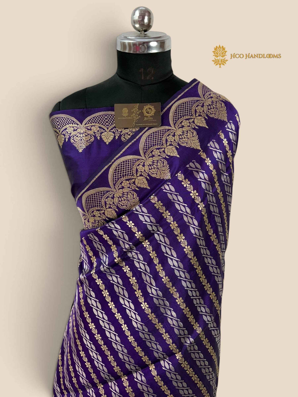 Pure Katan Silk Handloom Banarasi Saree - All Over Kadhua Jangla Work