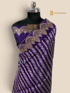 Pure Katan Silk Handloom Banarasi Saree - All Over Kadhua Jangla Work