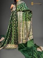 Premium Mashru Katan Silk Banarasi Saree - All Over Jaal Pattern