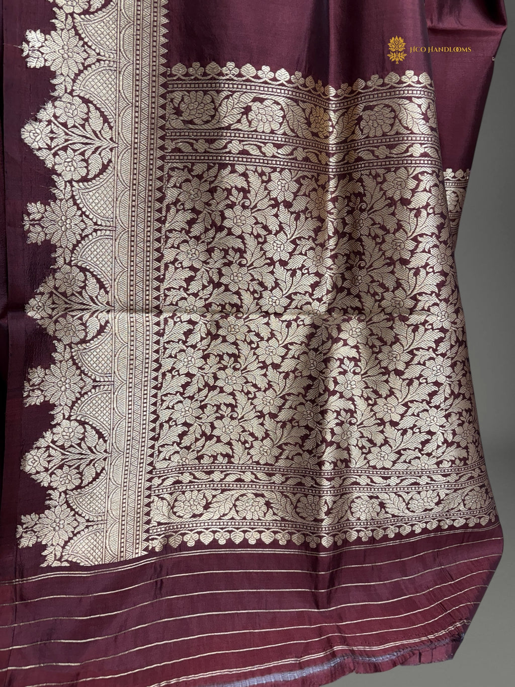 Pure Mango Katan Silk Handloom Banarasi Saree - All Over Kadhua Motifs