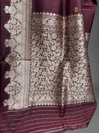 Pure Mango Katan Silk Handloom Banarasi Saree - All Over Kadhua Motifs