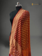 Pure Georgette Banarasi Bandhej Handloom Dupatta