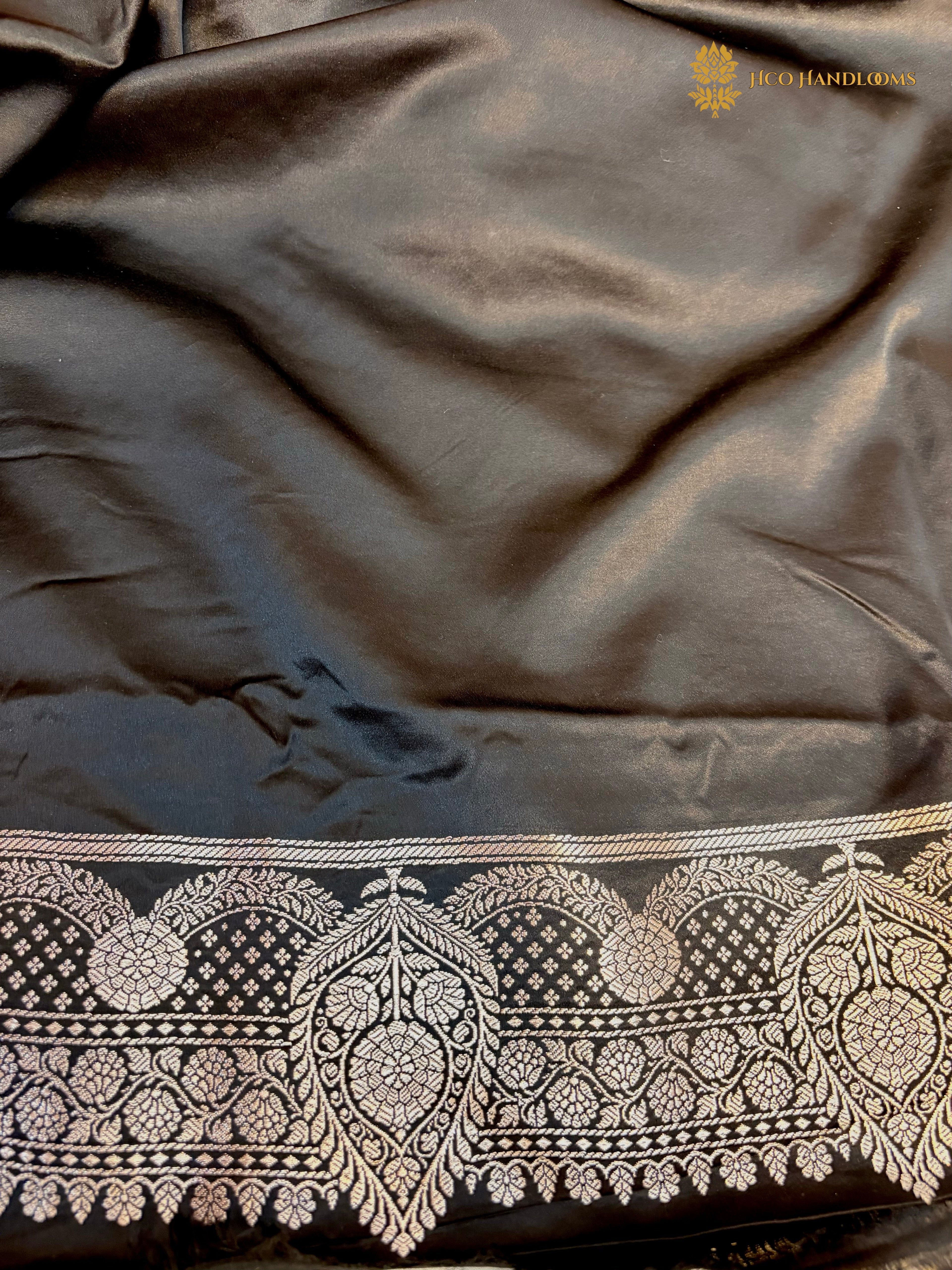 Premium Mashru Katan Silk Banarasi Saree - All Over Jaal Pattern