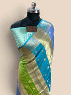 Pure Chiniya Silk Handloom Banarasi Saree - Dual Design