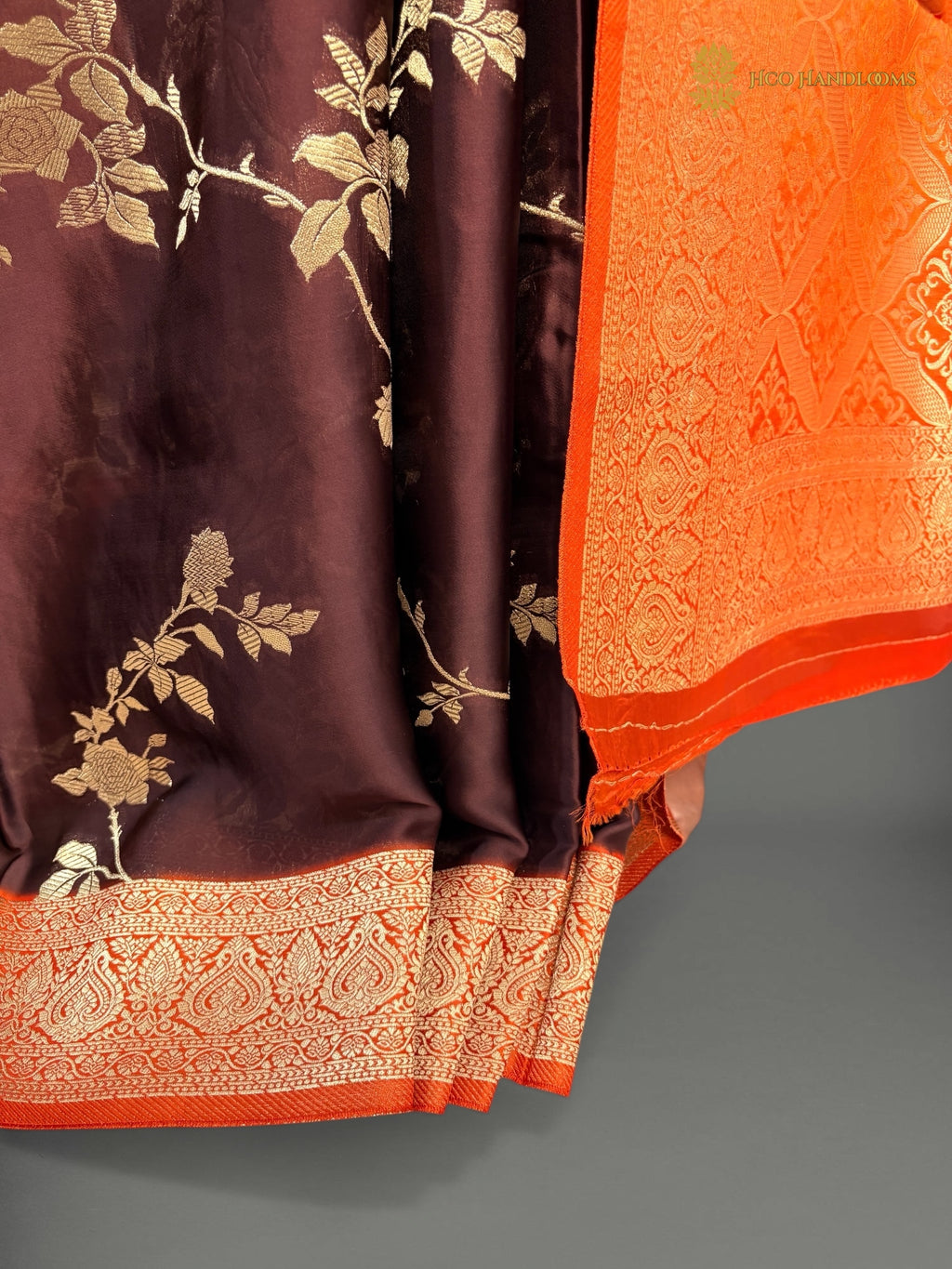 Premium Mashru Crepe Silk Banarasi Saree - All Over Jangla