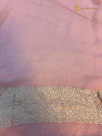 Pure Khaddi Georgette Silk Handloom Banarasi Saree - All Over Zig-Zag Rangkat