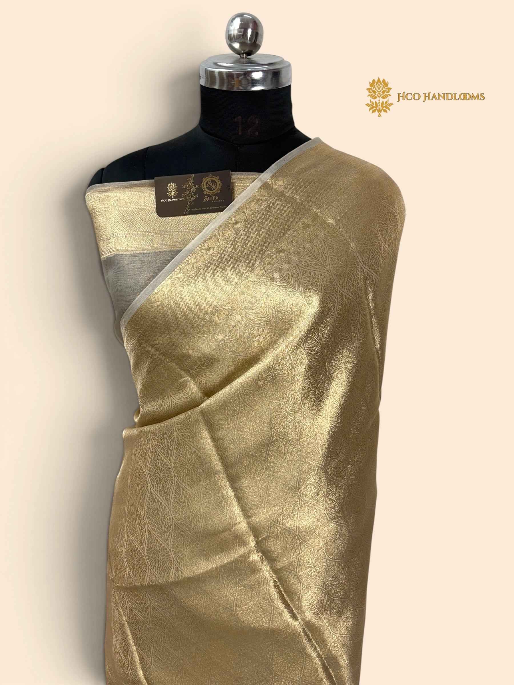 Pure Tissue Silk Handloom Banarasi Saree - All Over Tanchui Brocade