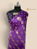 Purple Gradient Premium Soft Silk Banarasi Saree - All Over Meenakari Motifs