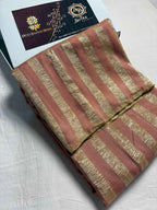 Pure Moonga Crush Tissue Silk Handloom Banarasi Saree