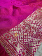 Pure Katan Silk Handloom Banarasi Saree - All Over Jangla