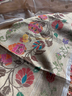 Pure Tissue Silk Handloom Meenakari Banarasi Saree
