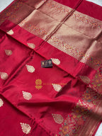 Pure Mango Katan Silk Handloom Banaras Saree - All Over Kadhua Motifs