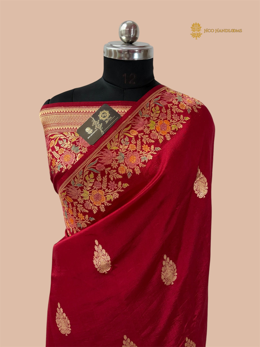 Pure Mango Katan Silk Handloom Banaras Saree - All Over Kadhua Motifs