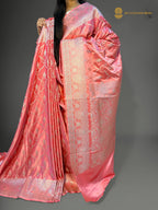 Premium Mashru Katan Silk Banarasi Saree - All Over Jaal Pattern