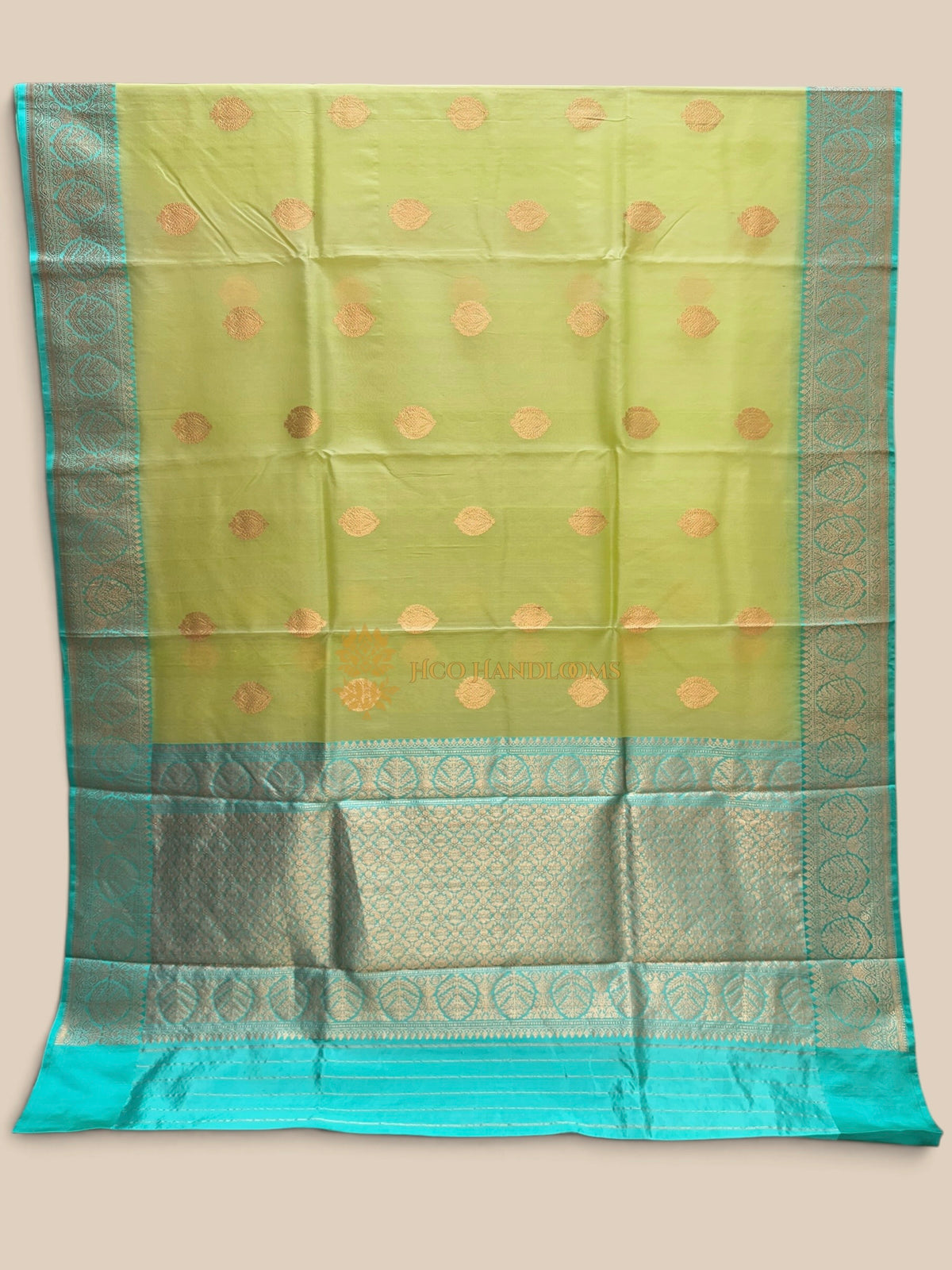 Contrast Pure Kora Silk Handloom Banarasi Saree - Kadhua Motifs