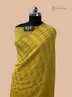 Pure Moonga Crush Tissue Silk Handloom Banarasi Saree
