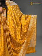 Premium Mashru Katan Silk Banarasi Saree - All Over Jaal Pattern