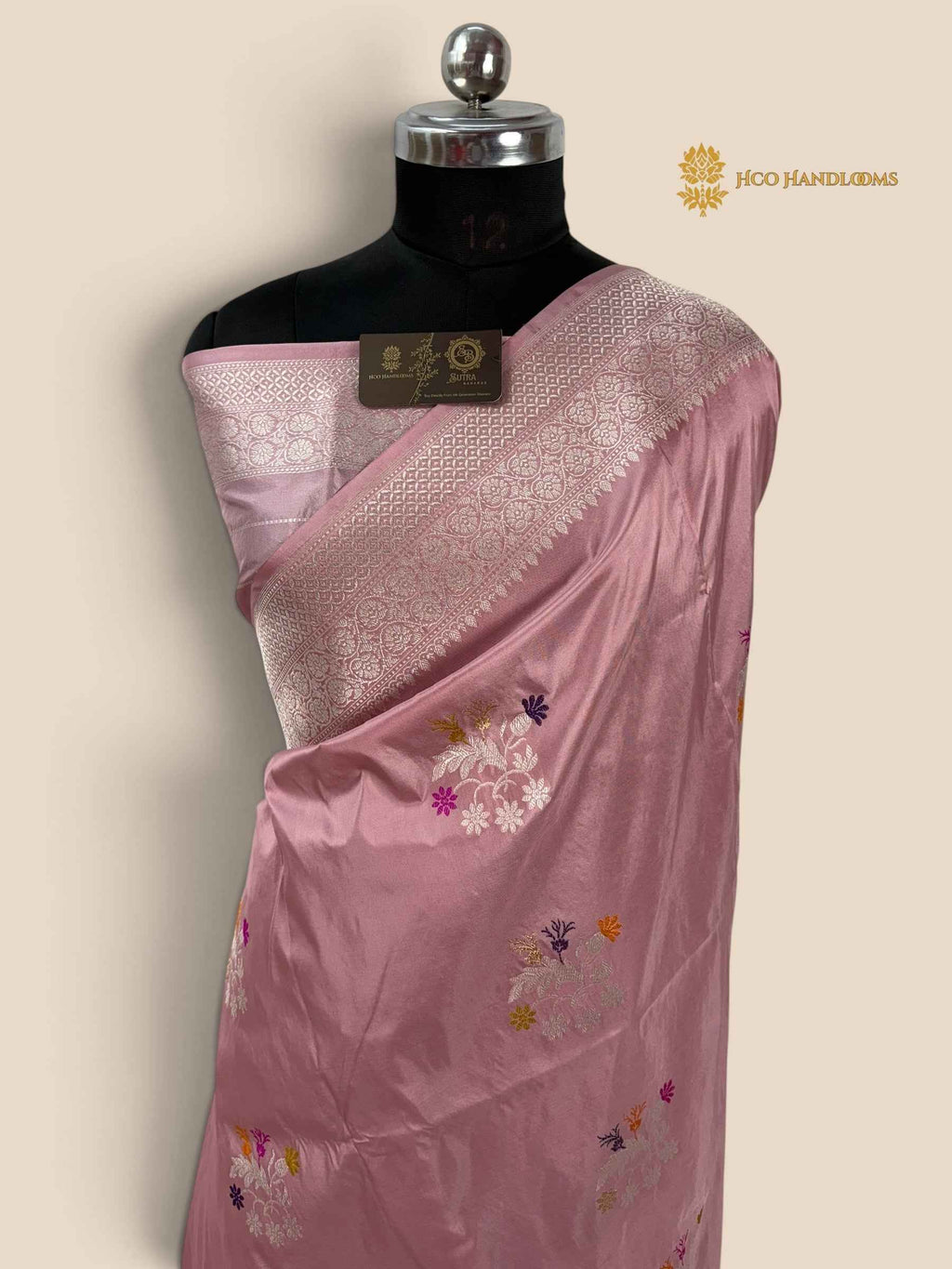 Pure Katan Silk Handloom Banarasi Saree - All Over Kadhua Meenakari Motifs