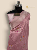 Pure Katan Silk Handloom Banarasi Saree - All Over Kadhua Meenakari Motifs