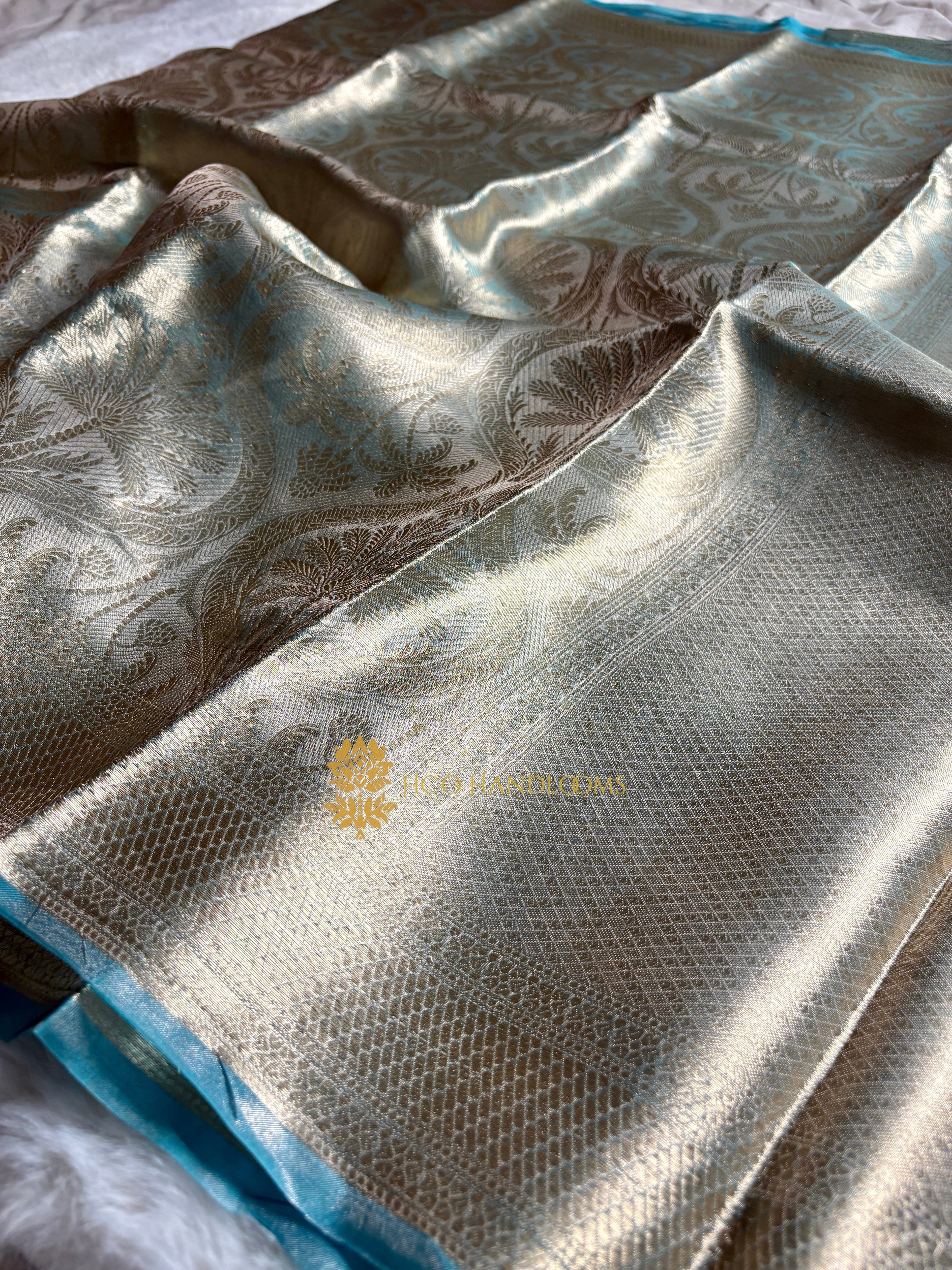 Pure Tissue Silk Tanchui Brocade Handloom Banarasi Saree