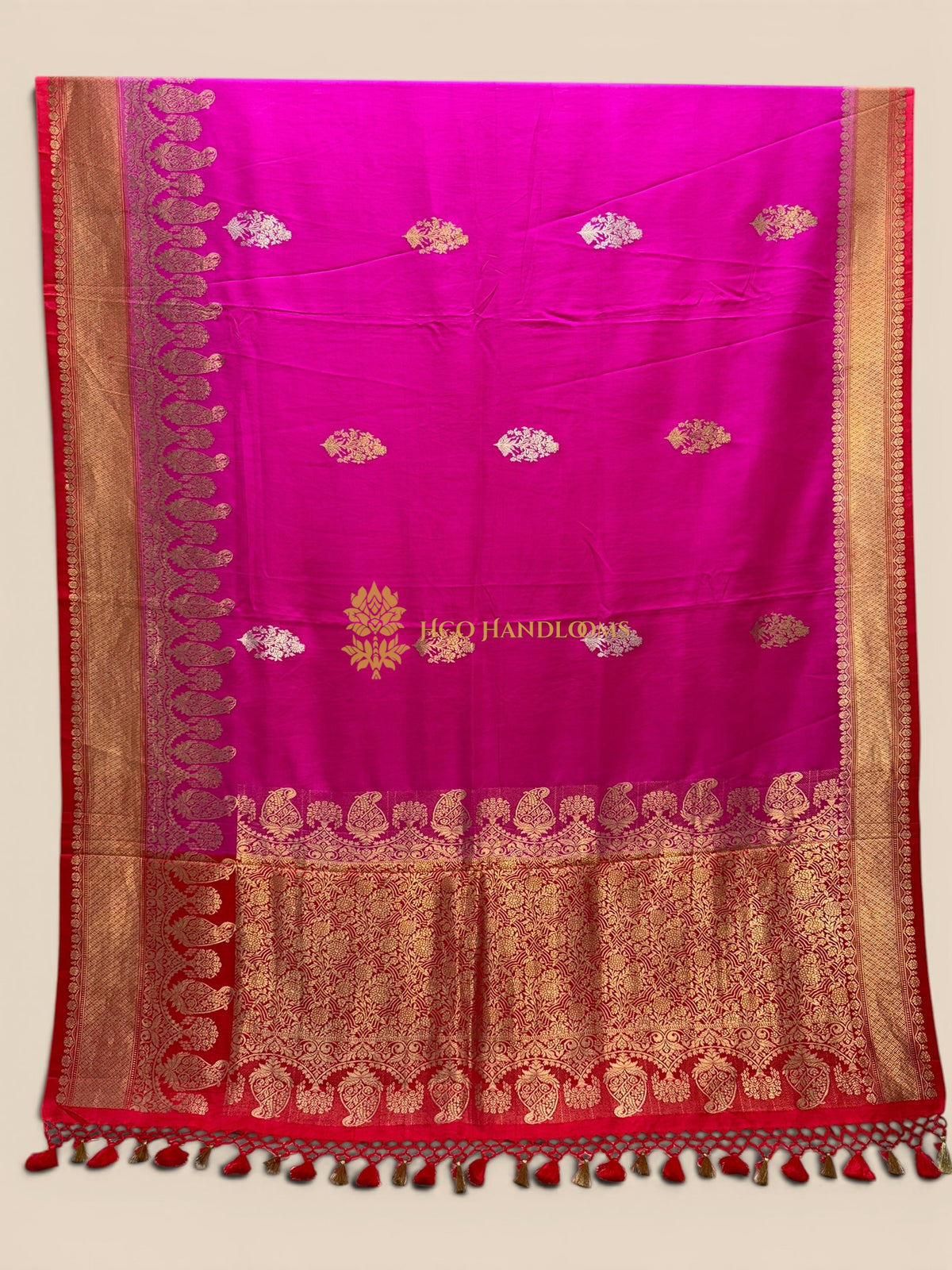 Pure Mashru Silk Handloom Banarasi Saree - All Over Kadhua Motifs