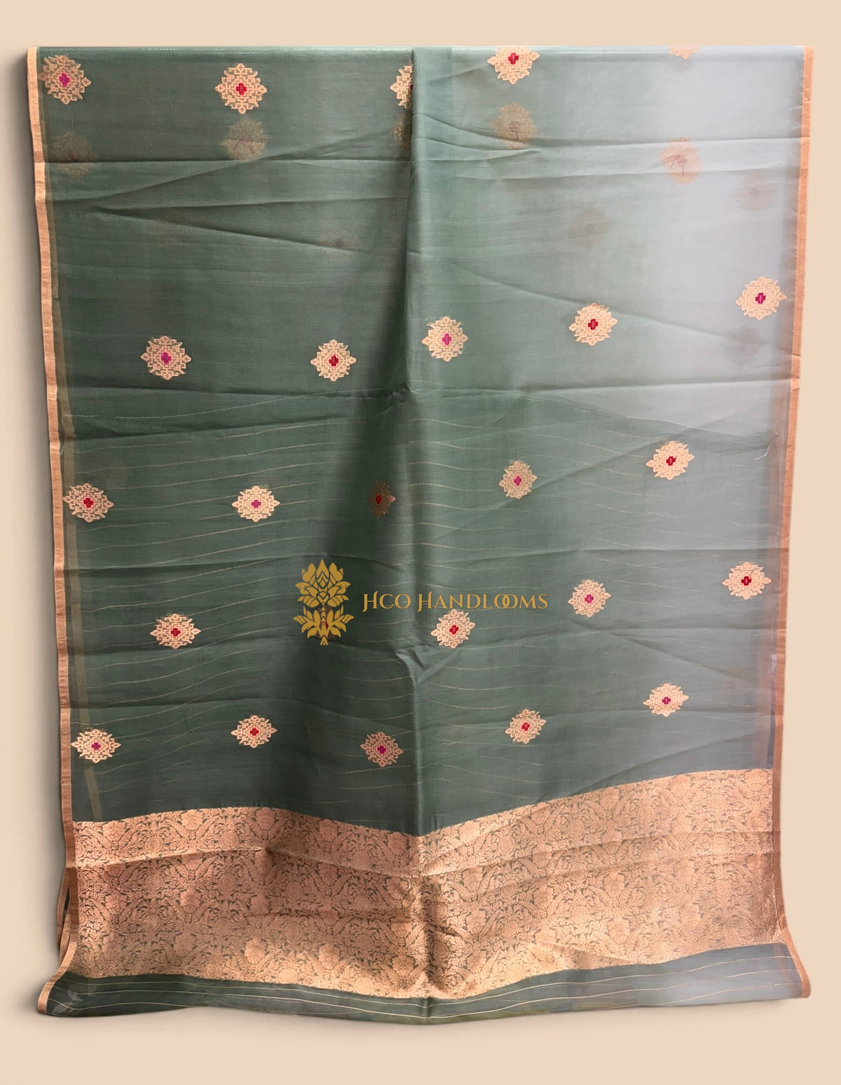Pure Kora Silk Handloom Banarasi Saree - Meenakari Kadhua Motifs