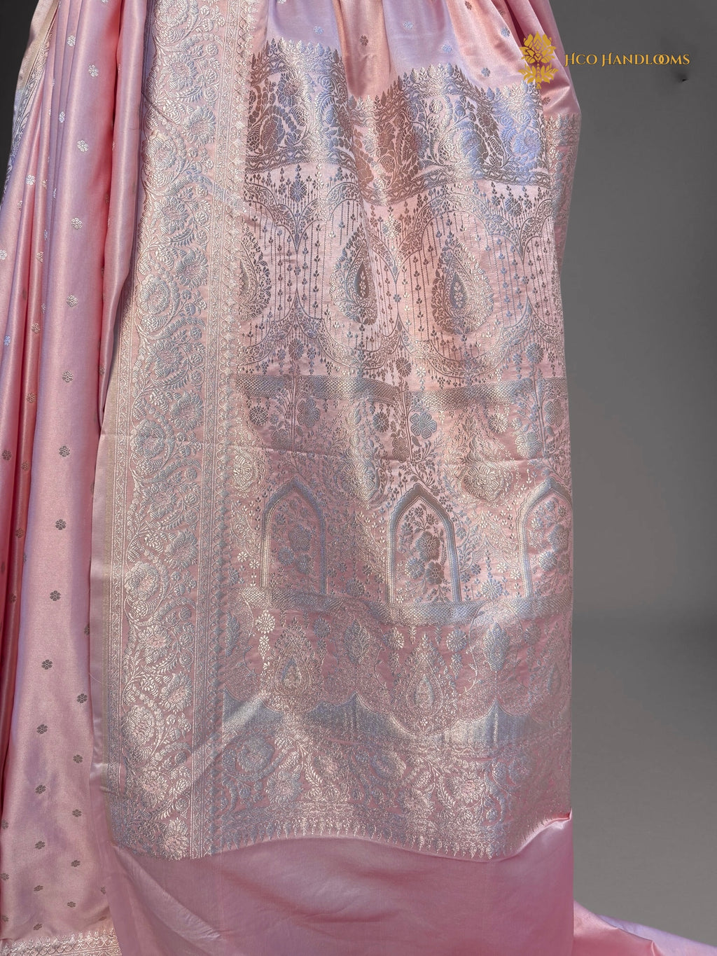 Premium Mashru Katan Silk Banarasi Saree - All Over Small Booti