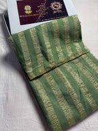 Pure Moonga Crush Tissue Silk Handloom Banarasi Saree