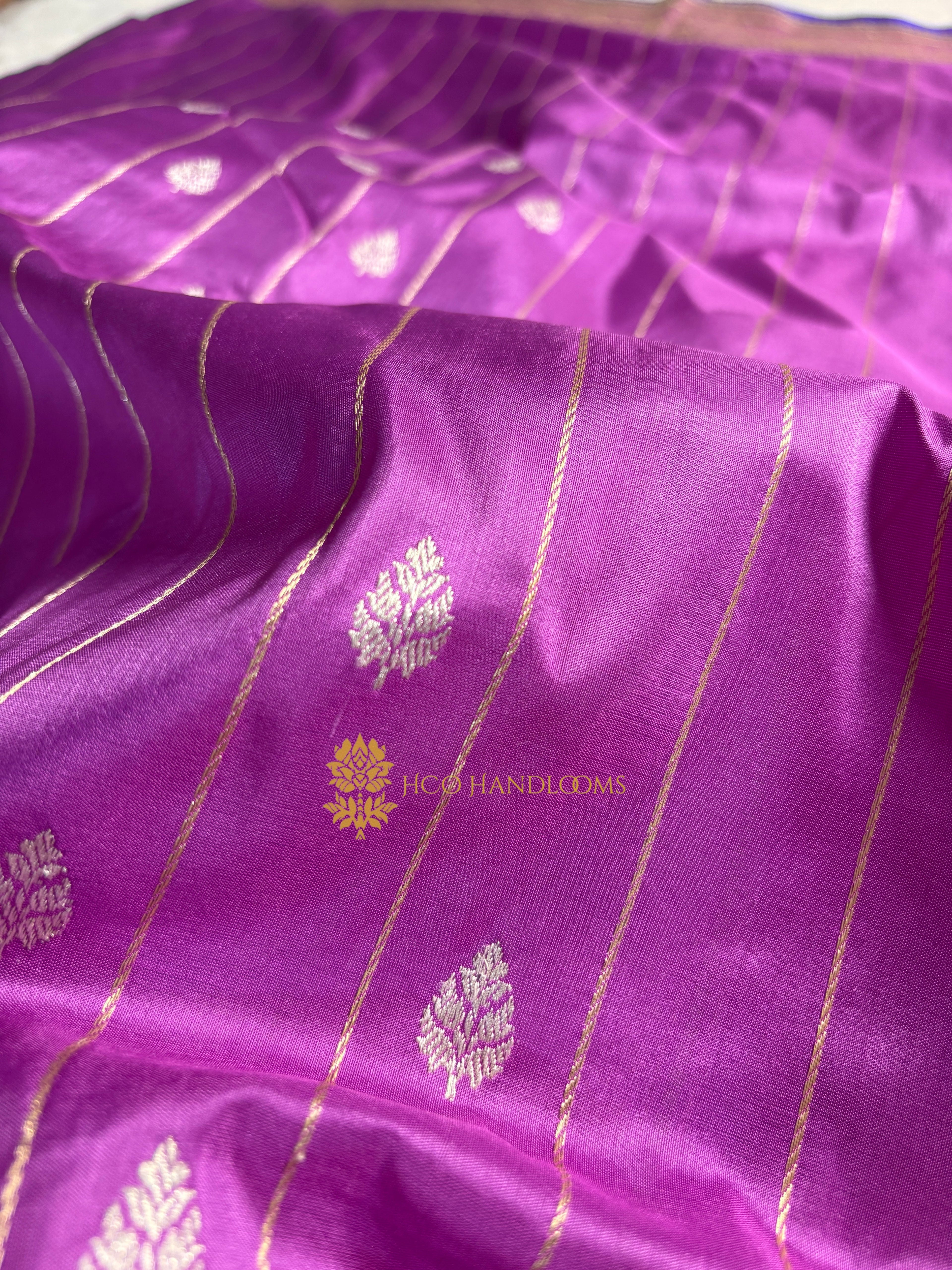 Pure Katan Silk Handloom Banarasi Saree - All Over Kadhua Motifs