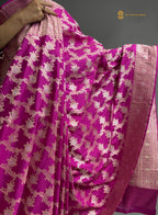 Regal Pure Katan Silk Handloom Banarasi Saree - All Over Jaal Work With Meenakari