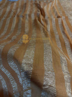 Pure Moonga Crush Tissue Silk Handloom Banarasi Saree