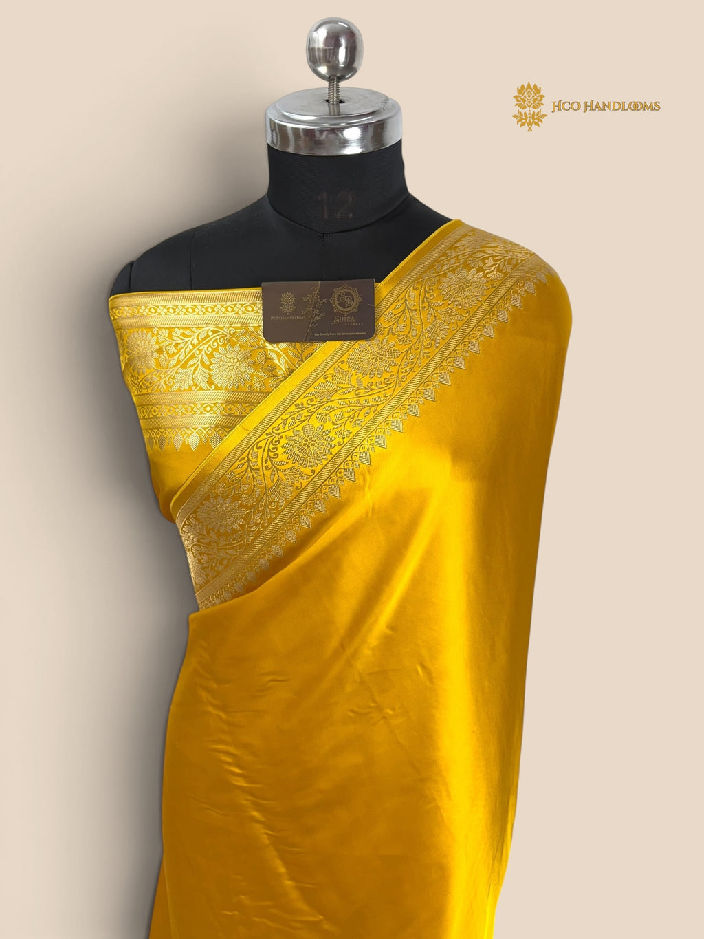 Premium Mashru Crepe Silk Banarasi Saree - All Over Plain Body