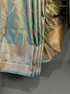 Premium Mashru Katan Silk Banarasi Saree - All Over Jaal Pattern