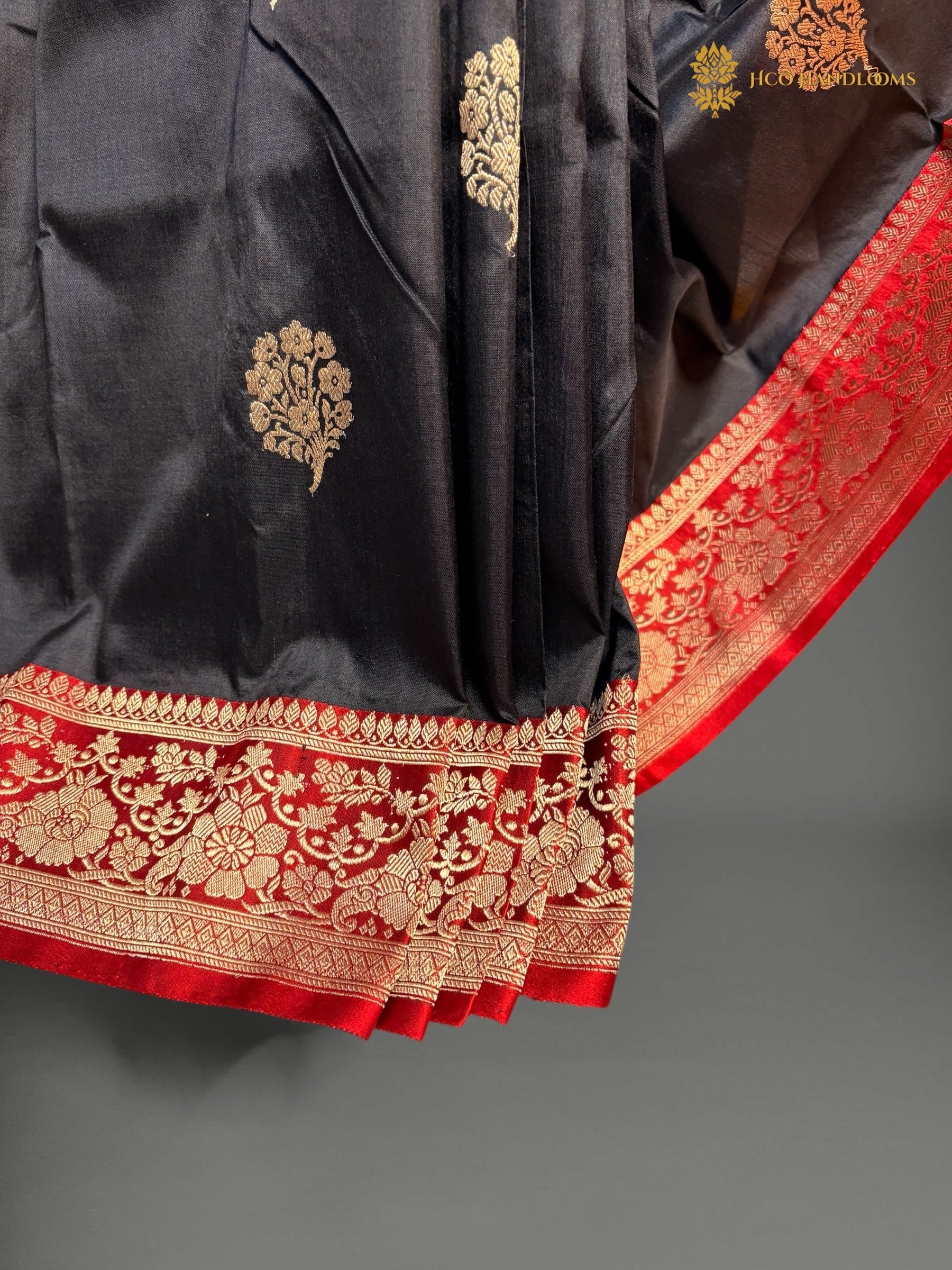 Pure Mango Katan Silk Handloom Banarasi Saree - All Over Kadhua Motifs