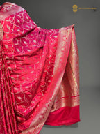 Premium Mashru Katan Silk Banarasi Saree - All Over Jaal Pattern