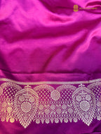 Premium Mashru Katan Silk Banarasi Saree - All Over Jaal Pattern