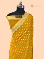 Pure Khaddi Georgette Silk Handloom Banarasi Saree - All Over Motifs