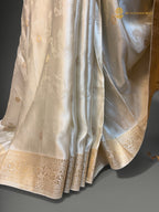 Pure Mashru Crepe Silk Banarasi Saree - All Over Motifs