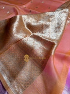 Pure Kora Silk Handloom Banarasi Saree - All Over Kadhua Motifs