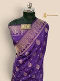 Purple Premium Soft Silk Banarasi Saree - All Over Motifs