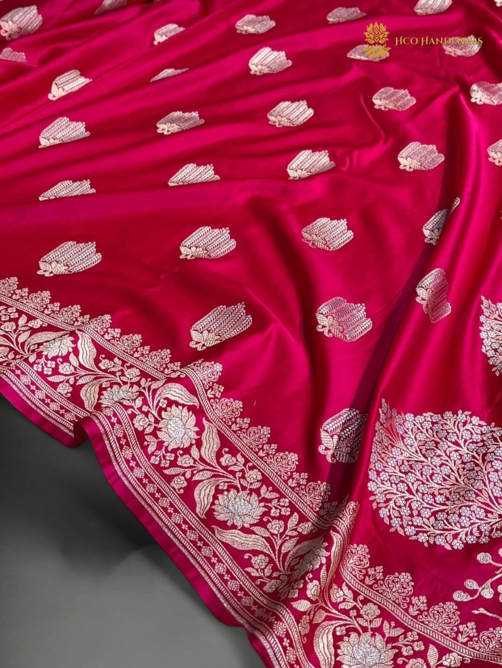 Premium Mashru Katan Silk Banarasi Saree - All Over Motifs