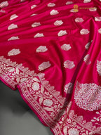 Premium Mashru Katan Silk Banarasi Saree - All Over Motifs