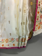 Premium Mashru Crepe Silk Banarasi Saree - All Over Small Motifs