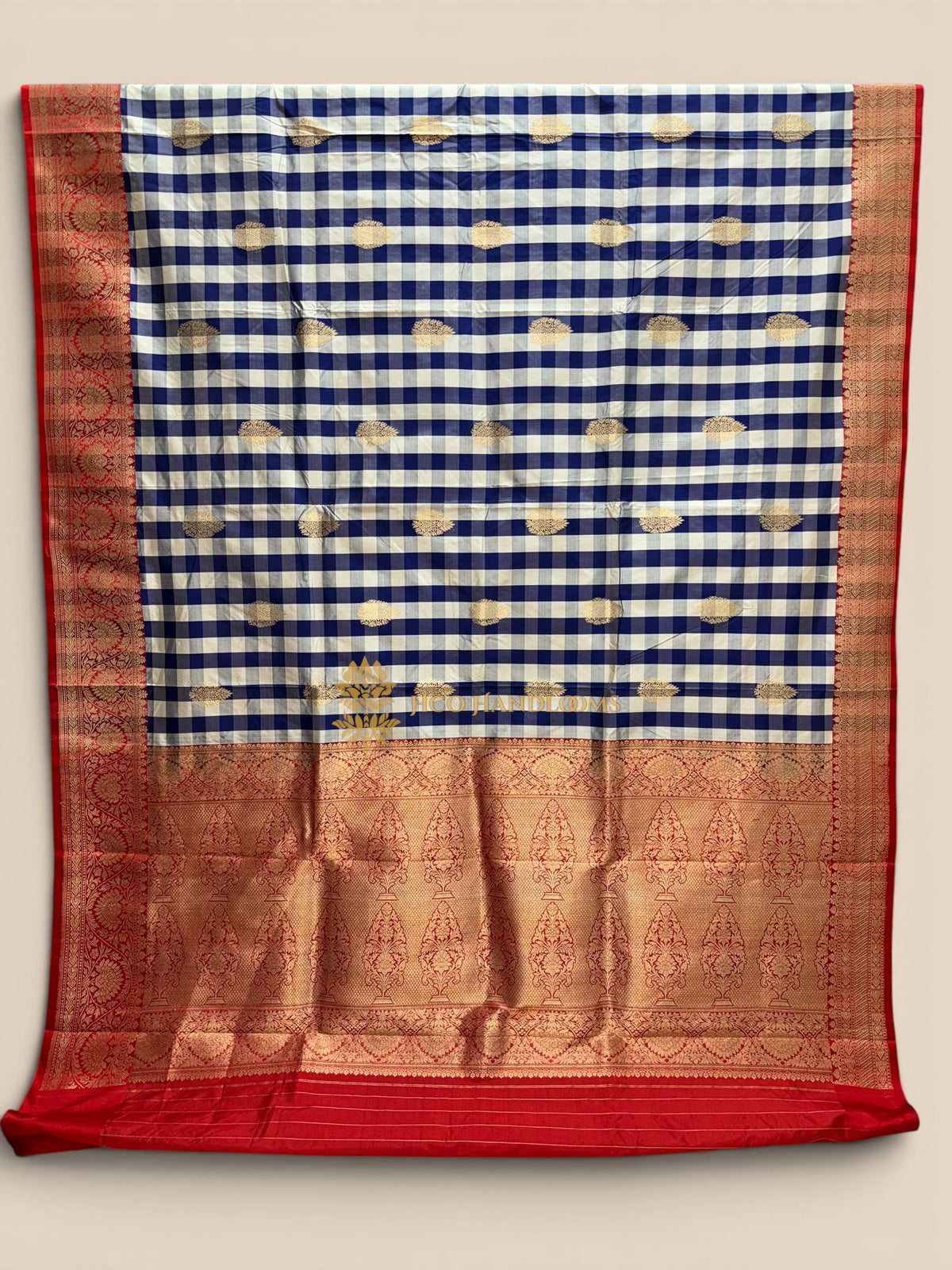 Contrast Pure Katan Silk Handloom Banarasi Saree - Kadhua Motifs