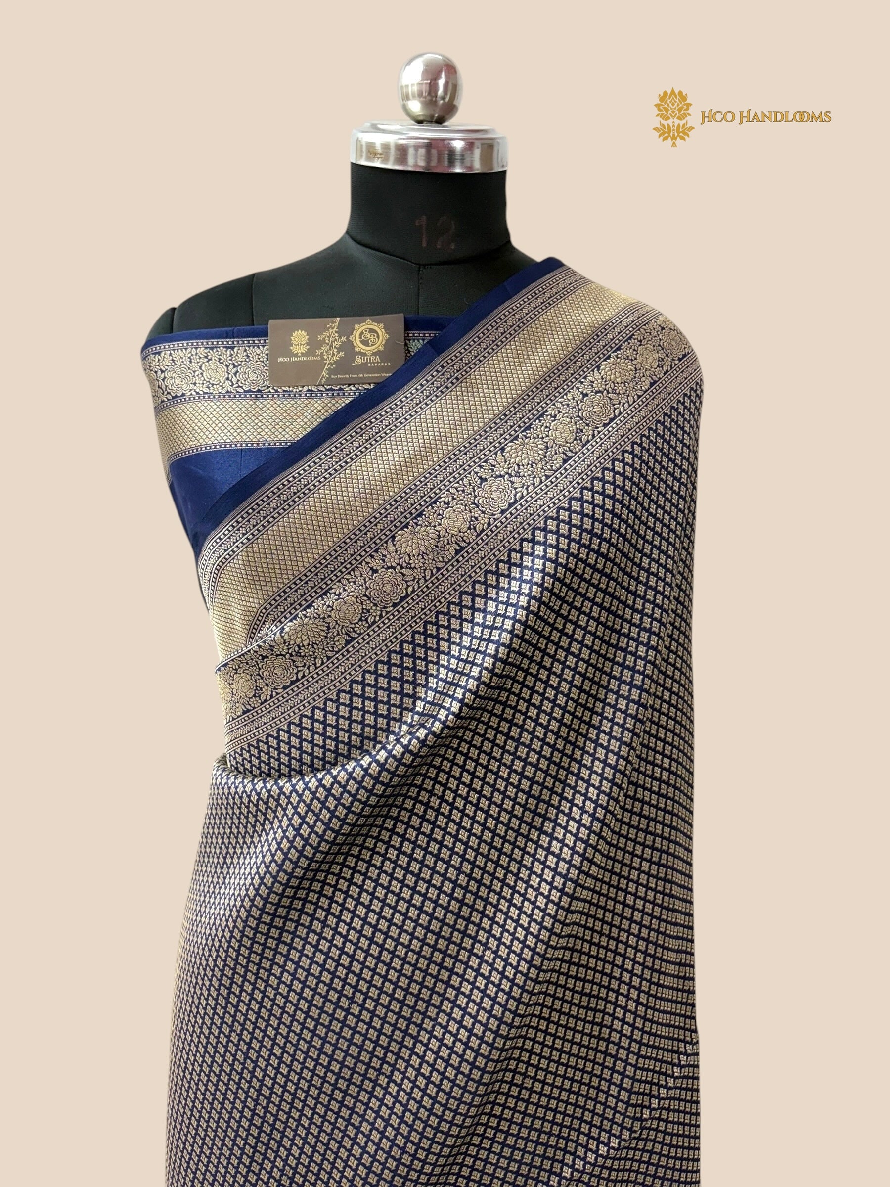Royal Blue Premium Soft Katan Silk Tanchui Brocade Banarasi Saree