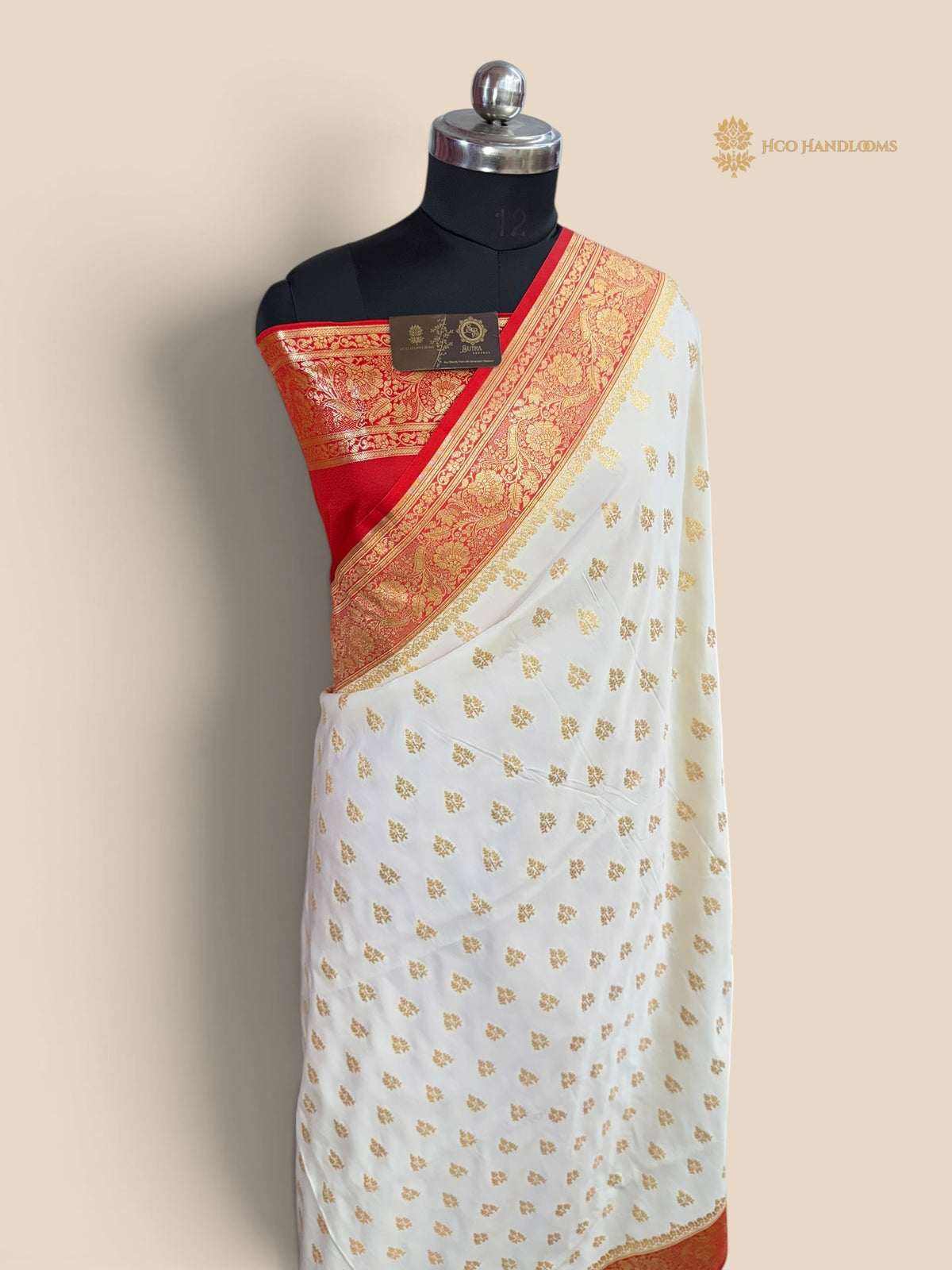 Contrast Premium Mashru Satin Silk Banarasi Saree - All Over Motifs
