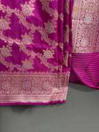 Regal Pure Katan Silk Handloom Banarasi Saree - All Over Jaal Work With Meenakari