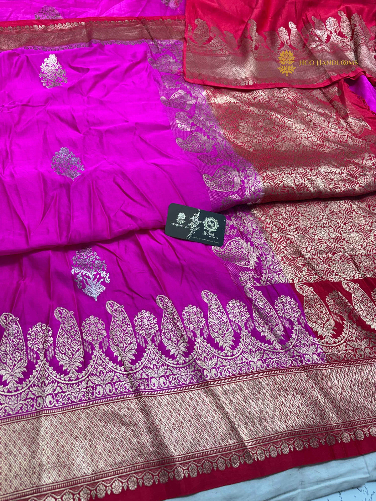 Pure Mashru Silk Handloom Banarasi Saree - All Over Kadhua Motifs