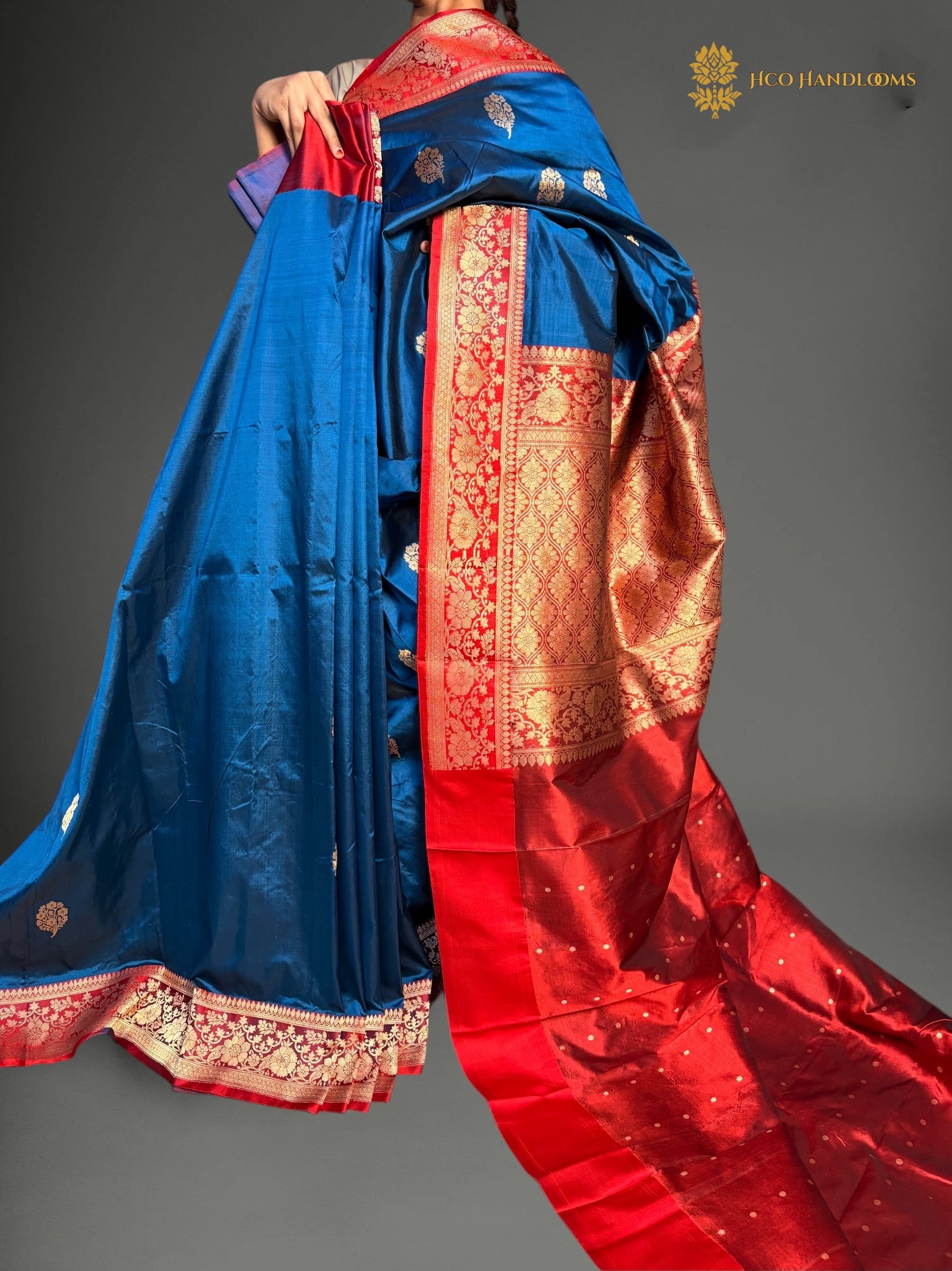 Pure Mango Katan Silk Handloom Banarasi Saree - All Over Kadhua Motifs