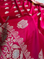 Premium Mashru Katan Silk Banarasi Saree - All Over Motifs